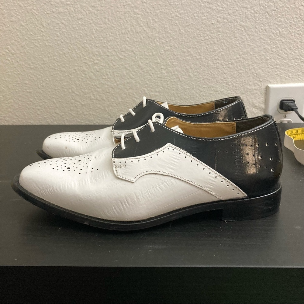 Liberty Enzo Oxford Shoes - Black/White - Size 5 - Picture 5 of 6